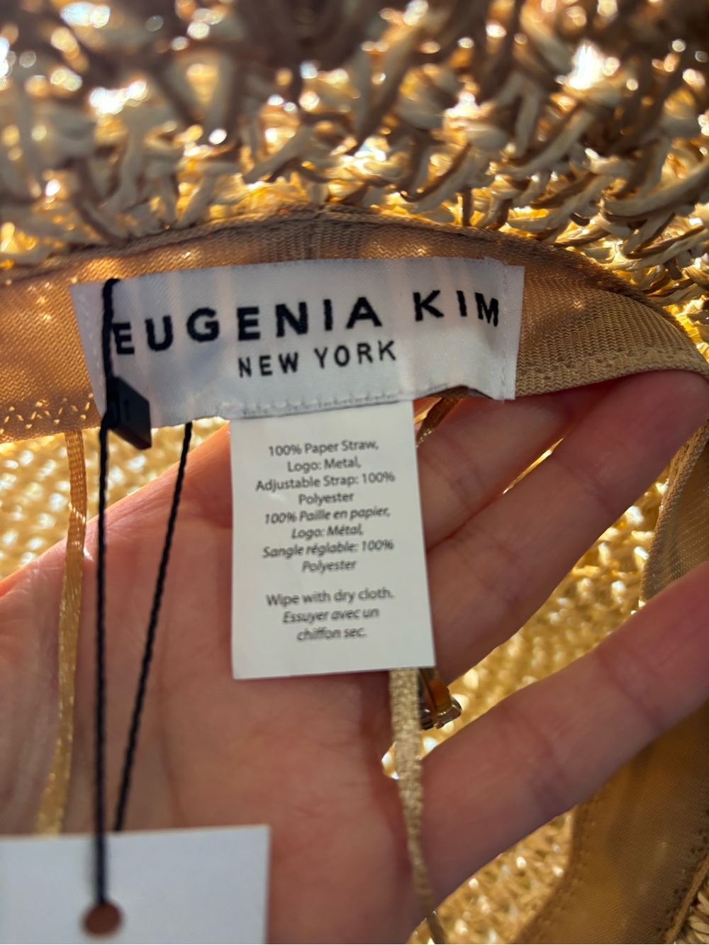 Eugenia Kim Natural Beige Woven Bucket Hat - Picture 5 of 8